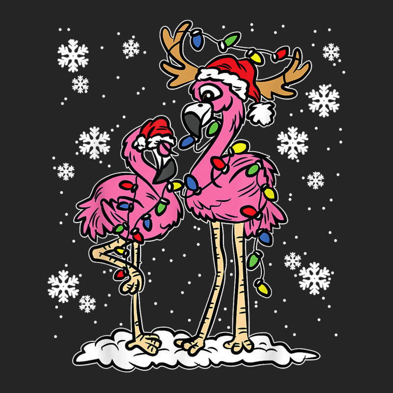 Flamingo Christmas Lights Santa Hat Pajama Cute Animal X Mas T Shirt Unisex Hoodie | Artistshot