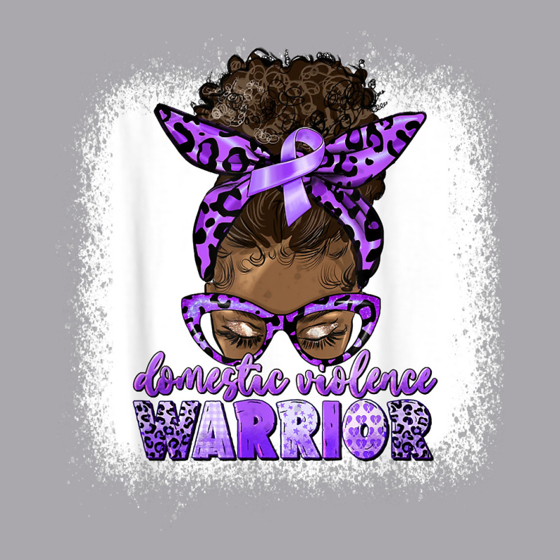 Black Woman Domestic Violence Warrior Afro Messy Bun Purple T Shirt Youth 3/4 Sleeve | Artistshot