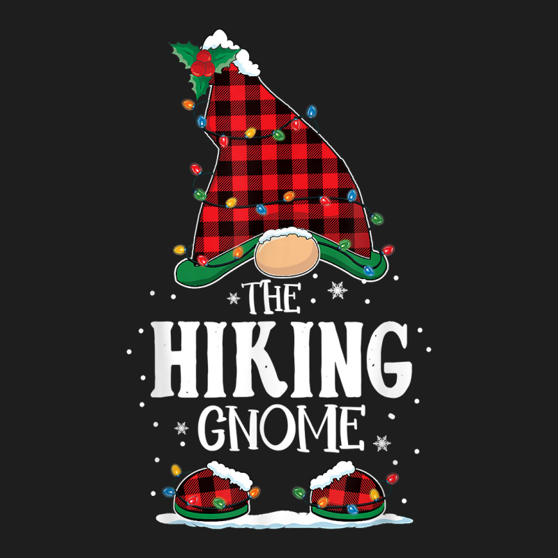 Hiking Gnome Plaid Christmas Lights Matching Family Pajama T Shirt Classic T-shirt by ormtbkluss | Artistshot