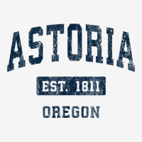 Astoria Oregon Or Vintage Sports Established Navy Design T Shirt Baby Beanies | Artistshot