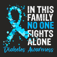 In This Family No One Fights Diabetes Alone Warrior Type 1 T Shirt Ladies Fitted T-shirt | Artistshot