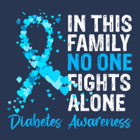 In This Family No One Fights Diabetes Alone Warrior Type 1 T Shirt Ladies Denim Jacket | Artistshot