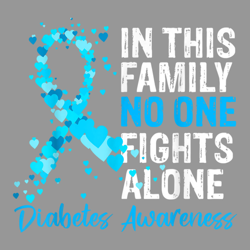 In This Family No One Fights Diabetes Alone Warrior Type 1 T Shirt Women's V-Neck T-Shirt by tzecluco | Artistshot