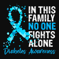 In This Family No One Fights Diabetes Alone Warrior Type 1 T Shirt Crop Top | Artistshot