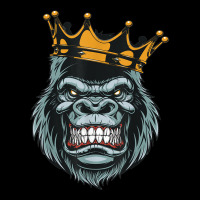 Gorilla King Ferocious Gorilla On With Crown Christmas Gifts Zipper Hoodie | Artistshot