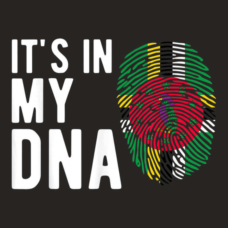 It's In My Dna Dominica Flag Dominican Gift Ladies Fitted T-Shirt by HeidiLeeBoardman | Artistshot