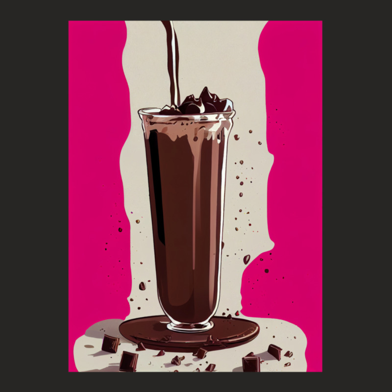 Chocolate Milkshake 1 Ladies Fitted T-Shirt by ByronGFaulkner | Artistshot