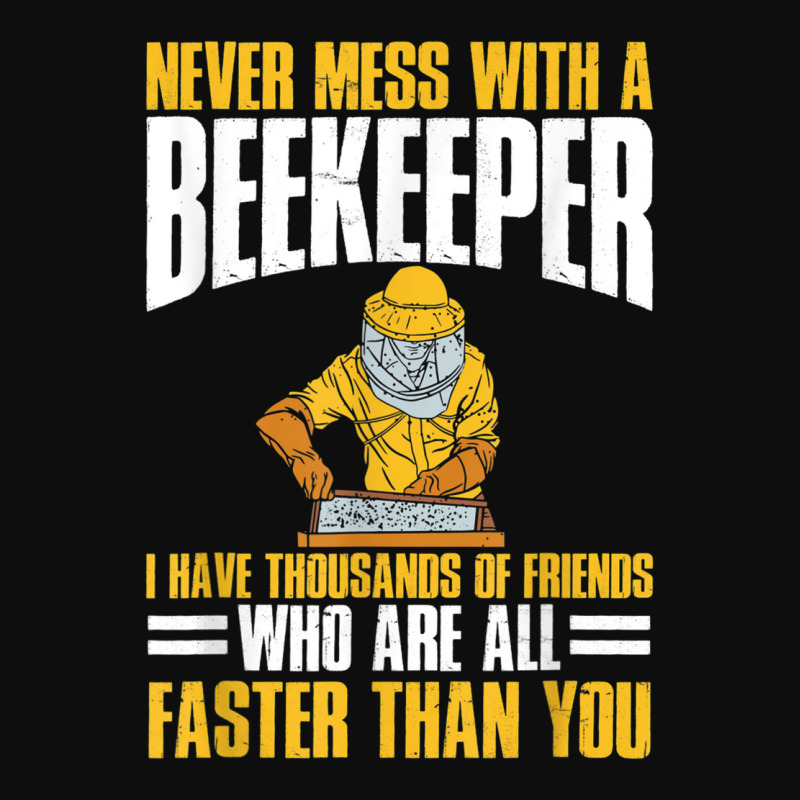 Mens Beekeeping Never Mess With A Beekeeper Honey Comb Apiarist T Shir Crop Top by nyce | Artistshot