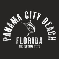 Panama City Beach Florida Fl Retro Vintage Front & Back T Shirt Ladies Fitted T-shirt | Artistshot