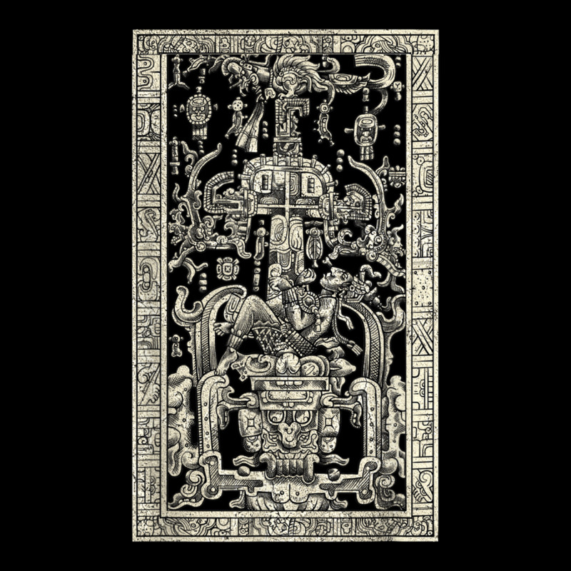 King Pakal's Spaceship, Mayan Time Traveler Ancient Carving V-Neck Tee by MindyLeeLucas | Artistshot