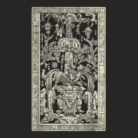 King Pakal's Spaceship, Mayan Time Traveler Ancient Carving Ladies Fitted T-shirt | Artistshot