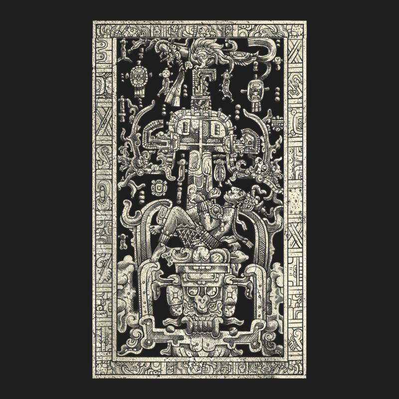 King Pakal's Spaceship, Mayan Time Traveler Ancient Carving Classic T-shirt by MindyLeeLucas | Artistshot