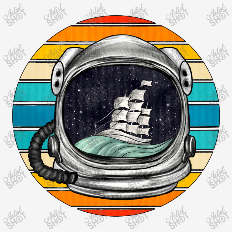 Astronaut And Retro Rainbow Scorecard Crop Tee | Artistshot