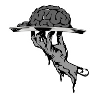 Zombie Eating Brains V-neck Tee | Artistshot