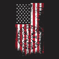 Retro American Flag Viking Vegvisir Nordic Celtic Compass Tank Top T-shirt | Artistshot