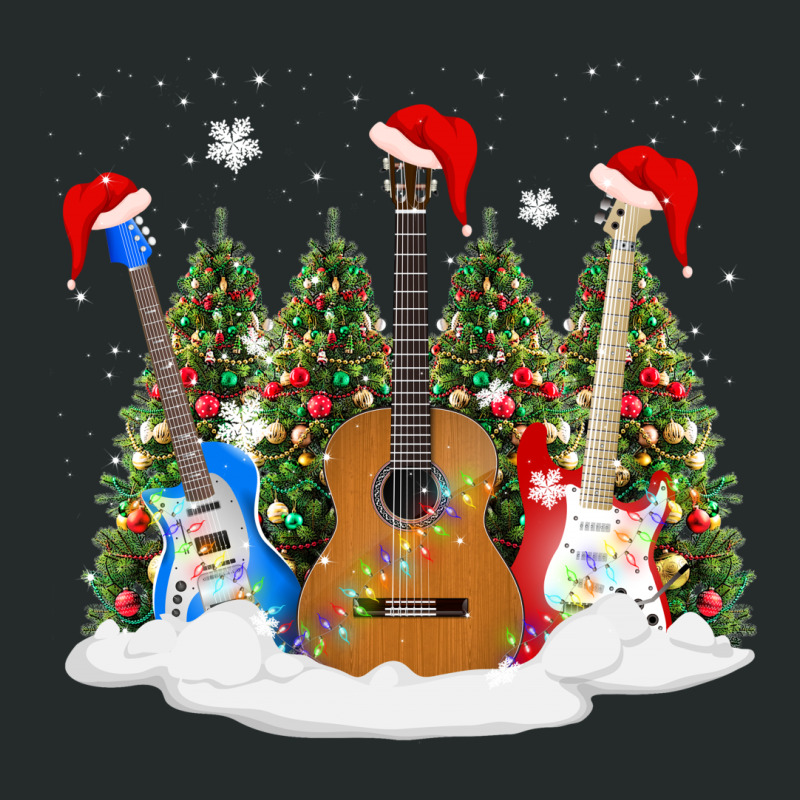 Christmas Guitar Women's Triblend Scoop T-shirt | Artistshot
