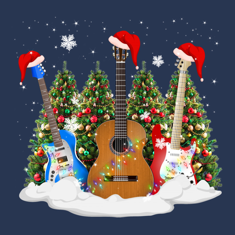 Christmas Guitar Ladies Denim Jacket | Artistshot