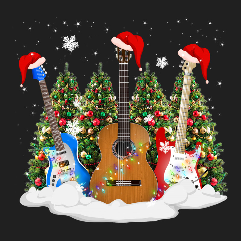 Christmas Guitar Ladies Polo Shirt | Artistshot