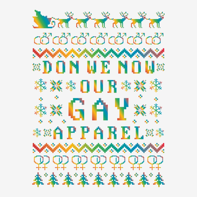 Don We Now Our Gay Apparel Lgbt Ugly Christmas Sweater   Hol Portrait Canvas Print | Artistshot