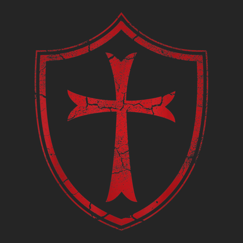 Distressed Knights Templar Cross And Shield Crusader Unisex Hoodie | Artistshot