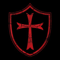 Distressed Knights Templar Cross And Shield Crusader Fleece Short | Artistshot