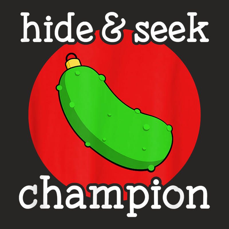 Christmas Pickle Hide And Seek Champion T Shirt Ladies Fitted T-Shirt by nejnda | Artistshot