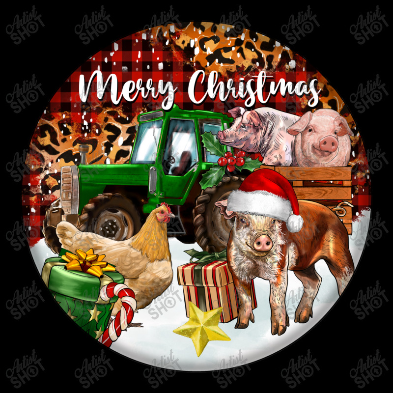 Merry Christmas Farm Animals Cropped Sweater by FaDigitalArtStudio | Artistshot