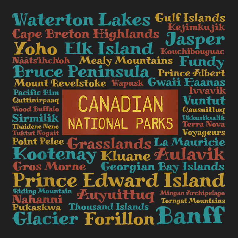 Canadian National Parks List Word Cloud Art Souvenir T Shirt Ladies Polo Shirt by rowenapas5d | Artistshot