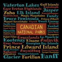 Canadian National Parks List Word Cloud Art Souvenir T Shirt Legging | Artistshot