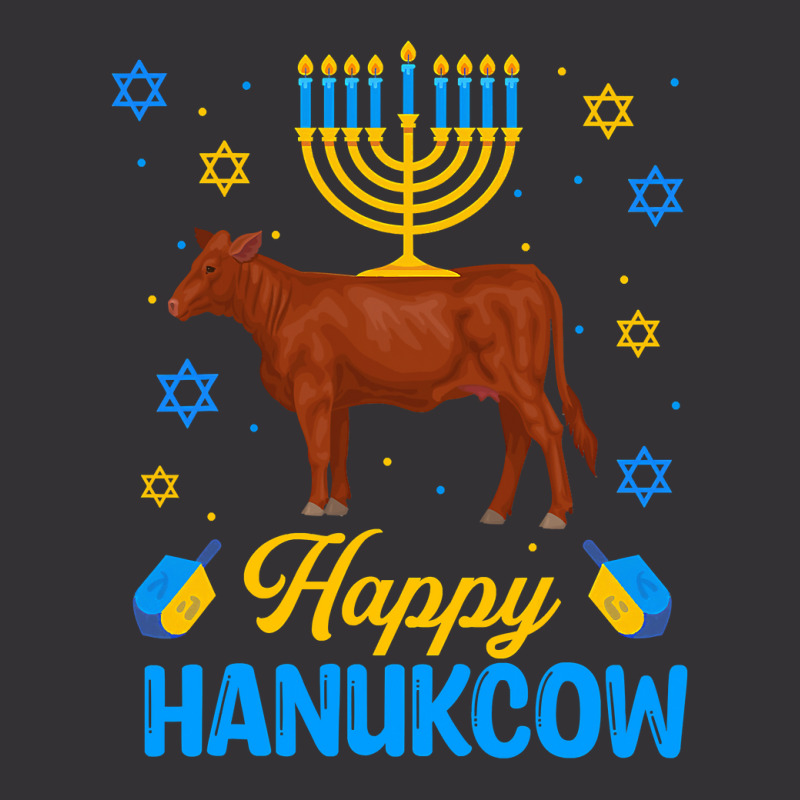 Custom Cow Mooey Funny Cattle Hanukkah Menorah Dreidel Jewish Chanukah Decora Vintage Hoodie And