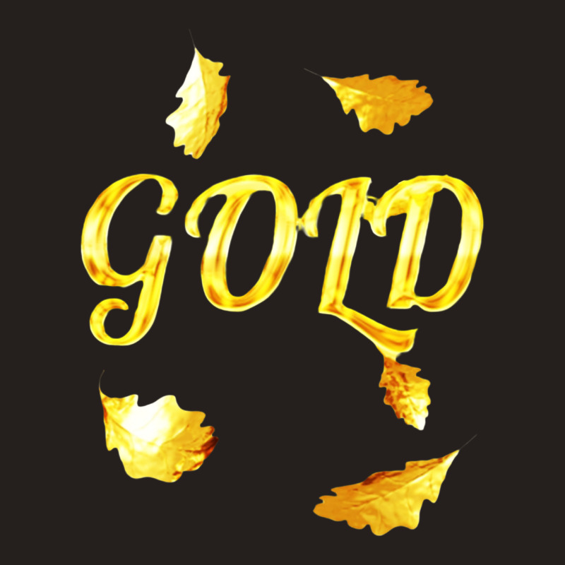 3d Golden Fonts With Gold Tank Top | Artistshot