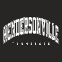 Hendersonville Tennessee Tn Varsity Style White Text T Shirt Ladies Fitted T-shirt | Artistshot