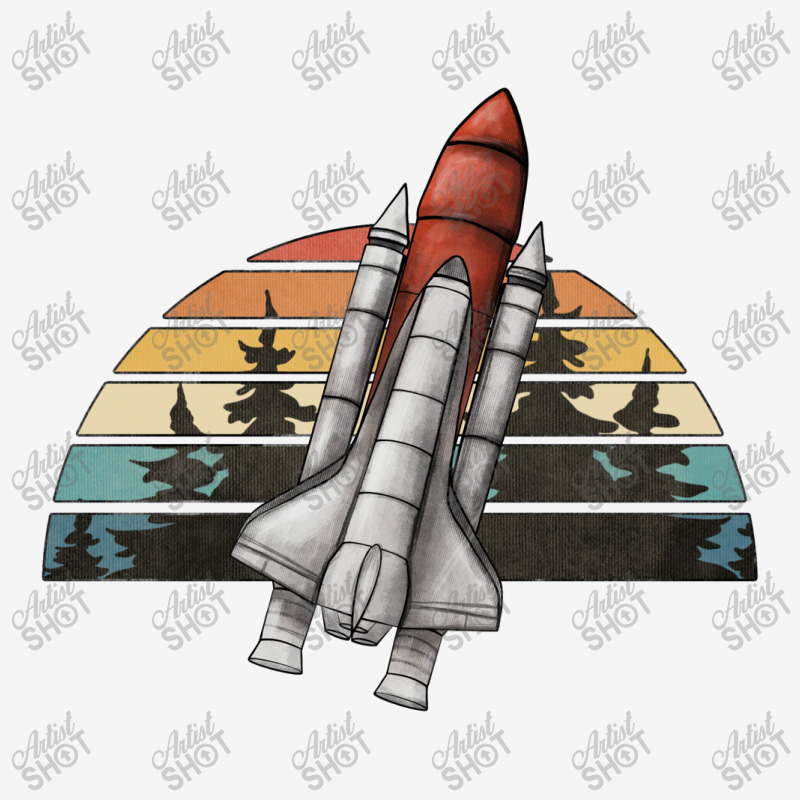 Spaceship Retro Rainbow Portrait Canvas Print | Artistshot