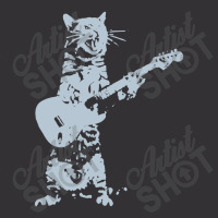 Cat Playing Guitar Vintage Hoodie And Short Set | Artistshot