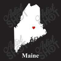 Maine Love Map T-shirt | Artistshot