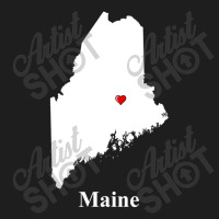 Maine Love Map Classic T-shirt | Artistshot