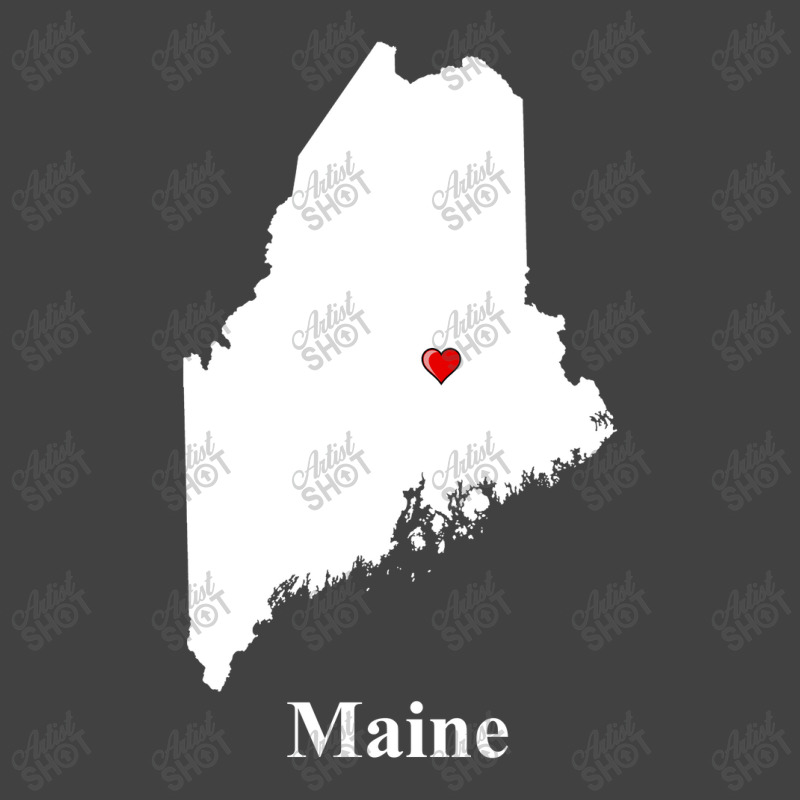 Maine Love Map Vintage T-shirt | Artistshot