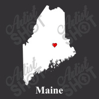 Maine Love Map Vintage Hoodie And Short Set | Artistshot