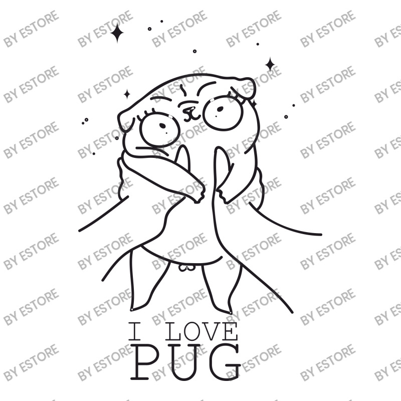 I Love Pug Women's V-neck T-shirt | Artistshot