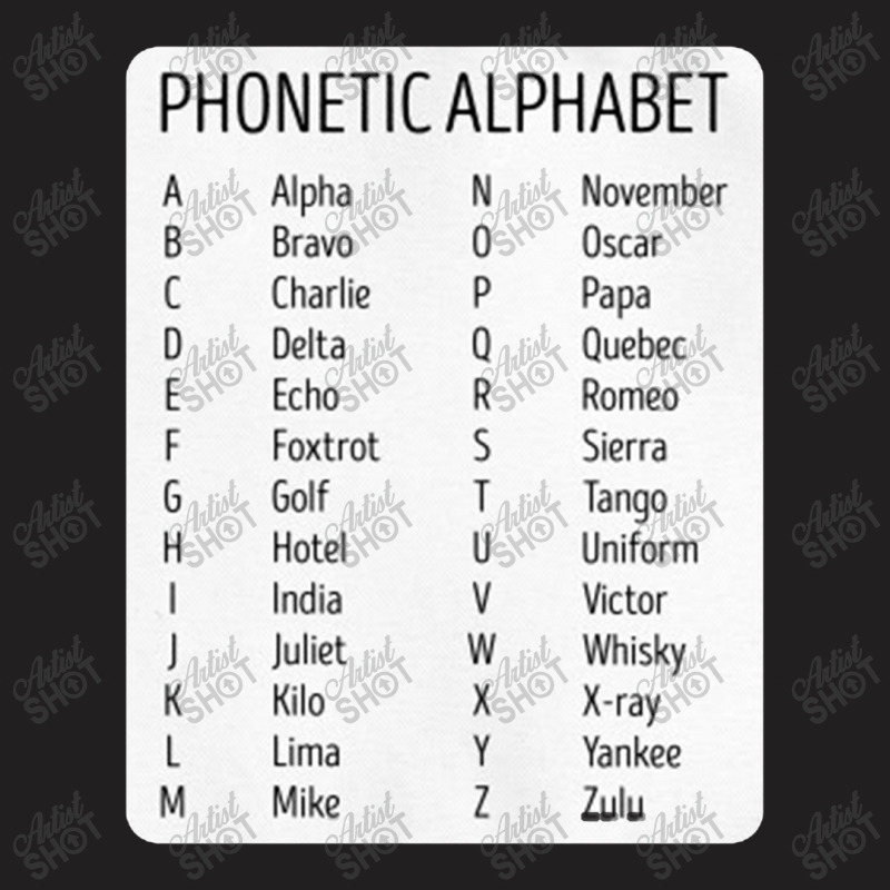 Air Traffic Controller Phonetic T-shirt | Artistshot