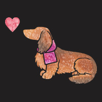 Longhaired Dachshund T  Shirt Longhaired Dachshund Watercolour T  Shir T-shirt | Artistshot