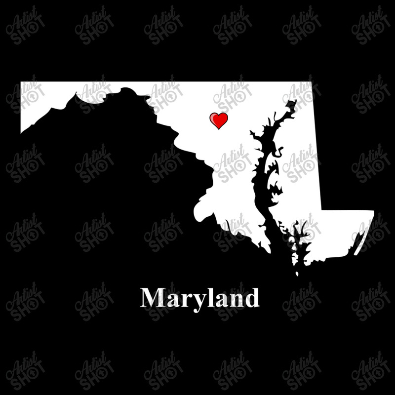 Maryland Love Map Adjustable Cap | Artistshot