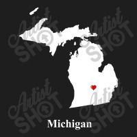 Michigan Love Map Classic T-shirt | Artistshot