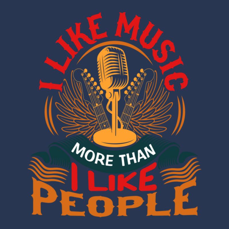 I Like Music More Than I Like People Men Denim Jacket | Artistshot