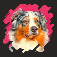 Australian Shepherd T  Shirt Australian Shepherd   Blue Merle Portrait Ladies Fitted T-shirt | Artistshot