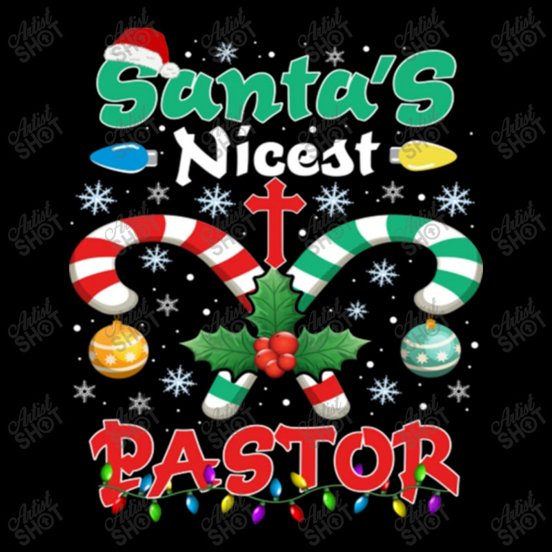 Santa's Nicest Pastor Christmas Cropped Hoodie by kakashop | Artistshot