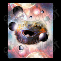 Space Galaxy Bearded Dragon Lizard Face V-neck Tee | Artistshot