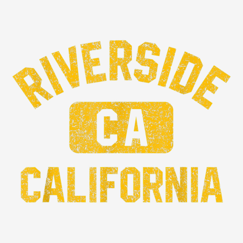 Riverside Ca California Gym Style Distressed Amber Print T Shirt Adjustable Cap by been | Artistshot