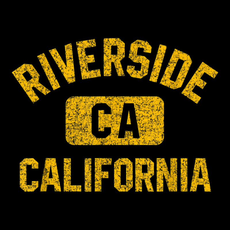 Riverside Ca California Gym Style Distressed Amber Print T Shirt Kids Cap by been | Artistshot