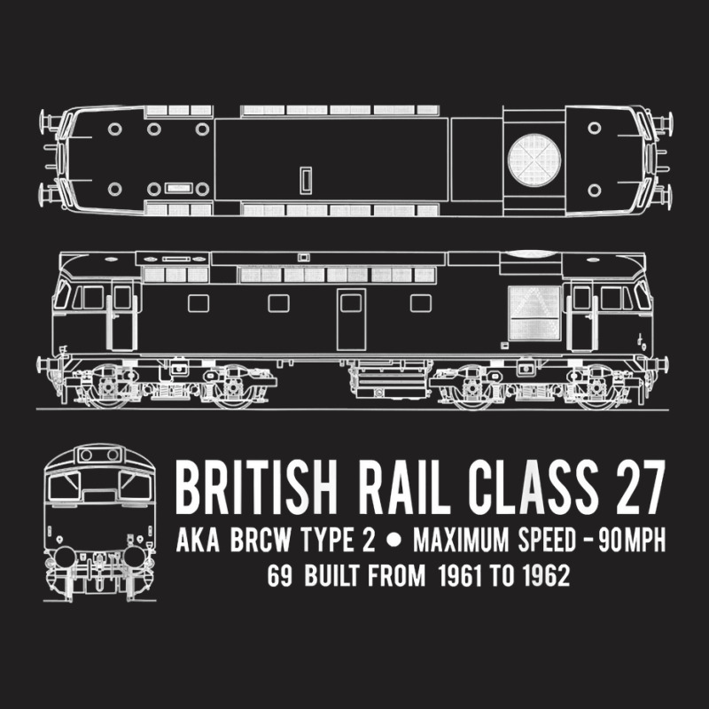 British Rail Class 27 Locomotive Diagram T Shirt T-shirt | Artistshot